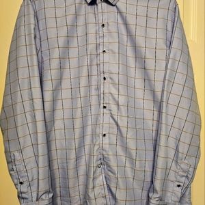 Men's Long Sleeve Dress Shirt Lt Blue. Size Large
